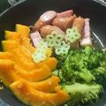 虹色♪︎ちゅーりっぷ's cooksnap of when they made かぼちゃとウインナーのアヒージョ.