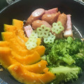 虹色♪︎ちゅーりっぷ's cooksnap of when they made かぼちゃとウインナーのアヒージョ.