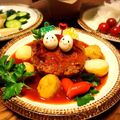 イシポン's cooksnap of when they made ❤誕生日にケーキ風ハンバーグ❤.