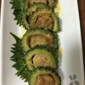 癒しの花's cooksnap of when they made 鶏ひき肉で☆ゴーヤの肉詰め.