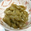 由芽15's cooksnap of when they made 常備菜☆ごま味噌こんにゃく.