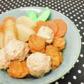 ぽんしゅラブ子's cooksnap of when they made ＊揚げボールと鶏つくねの可愛い煮物＊.