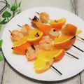 碧のおだいどこ's cooksnap of when they made オージーオレンジとエビのチリ風味串焼き.