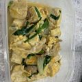 ☆たぁ☆ちゃん☆'s cooksnap of when they made ニラ玉豆腐☆豚バラ入り.