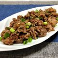 お料理ニャロメ's cooksnap of when they made 切り落とし牛肉で、ネギポン酢.