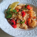 にゃんがす's cooksnap of when they made 冷やご飯で美味しいエビピラフ.