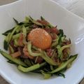 あんるい☆見る専's cooksnap of when they made 簡単☆ビールのお供に☆生ハムユッケ.