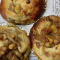 れこちゃん★'s cooksnap of when they made キャラメルバナナと胡桃のパン❁.