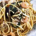 オレンジオーシャン's cooksnap of when they made 海老と茄子のパスタ.