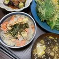 2児ママみきてぃ's cooksnap of when they made 超簡単！鮭マヨ丼.