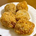 のんいちろう's cooksnap of when they made ＊ドライカレーリメイク揚げないコロッケ＊.
