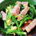 miniまむ♡'s cooksnap of when they made 小松菜とベーコンのふんわり卵炒め.