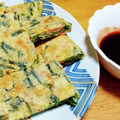 ふみこばあ's cooksnap of when they made にらと干しエビのチヂミ.
