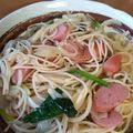 クックTOJFIZ☆'s cooksnap of when they made ガーリックバターとめんつゆの簡単パスタ.