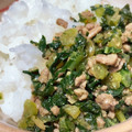 Nya6nya6's cooksnap of when they made 大根の葉と挽肉のみそ炒め.