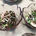 明日の風☆'s cooksnap of when they made ★もずく酢にカニカマ君と貝割れちゃん★.