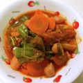 カヘルさん's cooksnap of when they made 簡単！ナス・ピーマン・ほうれん草洋風炒め.