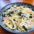 ねっちゃんっ's cooksnap of when they made 〖ほうれん草とハムのクリームスパゲティ〗.