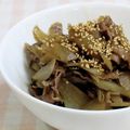 umemodoki's cooksnap of when they made ＊＊牛とごぼうの甘辛炒め煮＊＊.