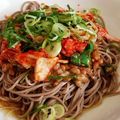 ｶｯﾊﾟ。's cooksnap of when they made 便秘解消！オクラ納豆キムチのお蕎麦♡.
