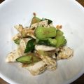 三樹の母's cooksnap of when they made 鶏ささみと胡瓜の梅和え.