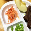 のりこったん's cooksnap of when they made 子供2人ともペロリ、にんじんハムサラダ.