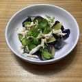 横浜まりん's cooksnap of when they made 蒸し鶏とあげなすのサラダ～油淋鶏風～.