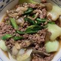 Kitchenえもん's cooksnap of when they made チンゲンサイと舞茸とひき肉の炒め煮.