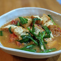 gongmei's cooksnap of when they made 厚揚げのにらとま✿みそ煮こみ.