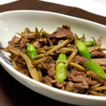 お料理ニャロメ's cooksnap of when they made ごぼうと牛肉の炒めもの.