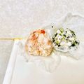 komutatata's cooksnap of when they made ピンクレッドなウメ鮭マヨおにぎり♡.
