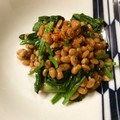 ベティ３'s cooksnap of when they made 納豆とほうれん草のスタミナ炒め.