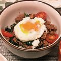 えそそそ's cooksnap of when they made ほうれん草と豚ひき肉　ガパオライス風.