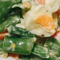 クックHJB3B6☆'s cooksnap of when they made スナップえんどうとゆで玉子のサラダ♡.