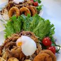 ｸﾏﾘｴ's cooksnap of when they made 温玉のっけ！甘辛焼肉丼deワンプレート♪.