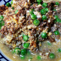 紬ちゃんまま's cooksnap of when they made エンドウ豆と挽肉の卵とじ.