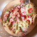 ☆ひぐま☆'s cooksnap of when they made 豆乳とチーズの簡単トマトクリーム風パスタ.