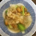 Karikari苺's cooksnap of when they made カンタンもう1品！小松菜入りなめこおろし.