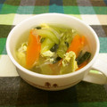 龍青空ママ's cooksnap of when they made 簡単☆ふわふわ卵の青梗菜スープ.