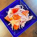 y_u♡'s cooksnap of when they made トマト 胡瓜 レッドオニオン 生ハム.