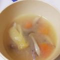 わかポン☆'s cooksnap of when they made にんじん♡♥こんにゃく炒め味噌汁.