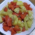 55才のおじさん's cooksnap of when they made つけあわせに♪簡単！人参と粉ふきいも.