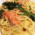 かとりーな♪'s cooksnap of when they made サーモンとほうれん草のクリームパスタ.