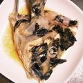 ★むさ's cooksnap of when they made ゴボウとチヌ(クロダイ)のあら煮.