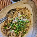 なびあ's cooksnap of when they made 牛ひき肉ときのこの和風パスタ.