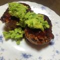おにゃむ＆びびたん's cooksnap of when they made 照り焼きハンバーグアボカドチーズソース♪.