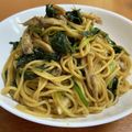 みるきぃ～2's cooksnap of when they made 簡単ほうれん草ときのこのバター醤油パスタ.