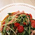 ＭＩＬＵ's cooksnap of when they made 水菜無限サラダ.