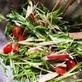 オヤジばばぁ's cooksnap of when they made ボイルイカと水菜のサラダ♪わさび風味♪.
