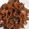 いさみょば's cooksnap of when they made スタミナたっぷり牛ごぼう焼肉丼.